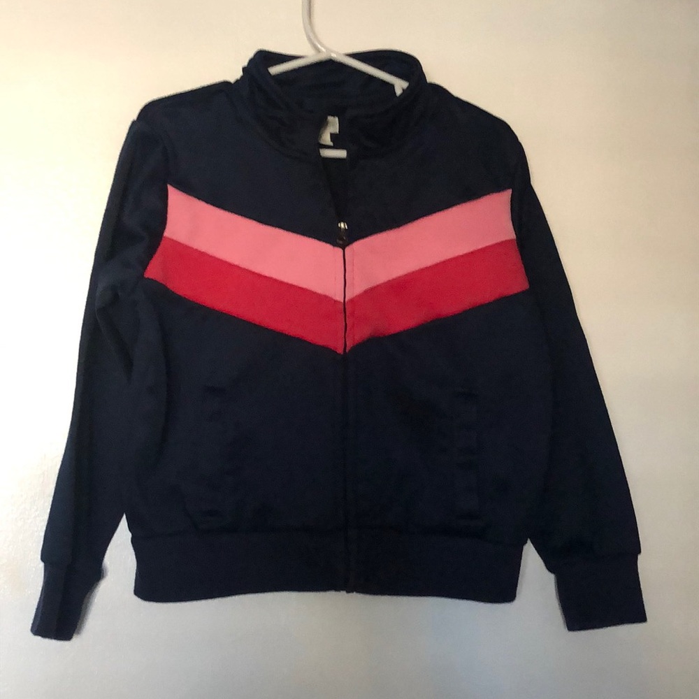 Gymboree - Girl’s Navy and Pink Track Jacket